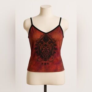 Vintage Hot Skins Abstract Floral Reversible Cami Top – Deadstock Y2K Bodywear L